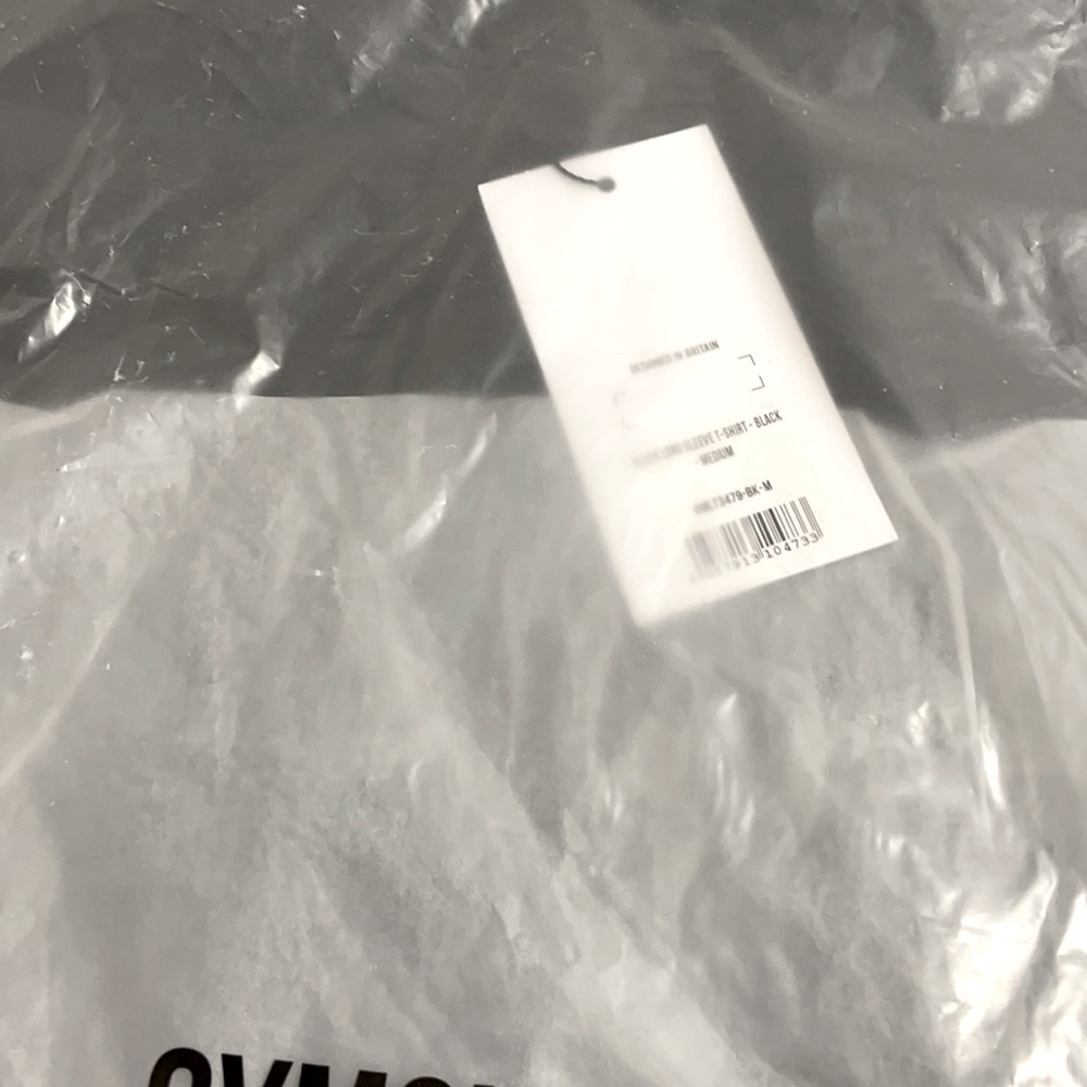 Gymshark black long sleeve block logo